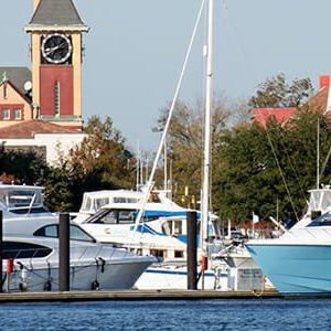 Town marina at Carolina Colours in New Bern, North Carolina