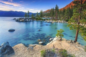 large freshwater lake in the Sierra Nevada Mountains