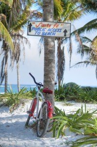 Public beach in Tulum