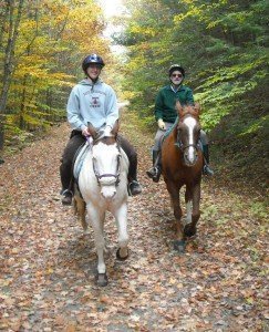 1.On the trail, in Canaan, are Richard atop Youngin and his niece Samantha riding Esperanza.