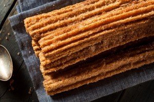 Homemade Deep Fried Churros with Cinnamon and Sugar