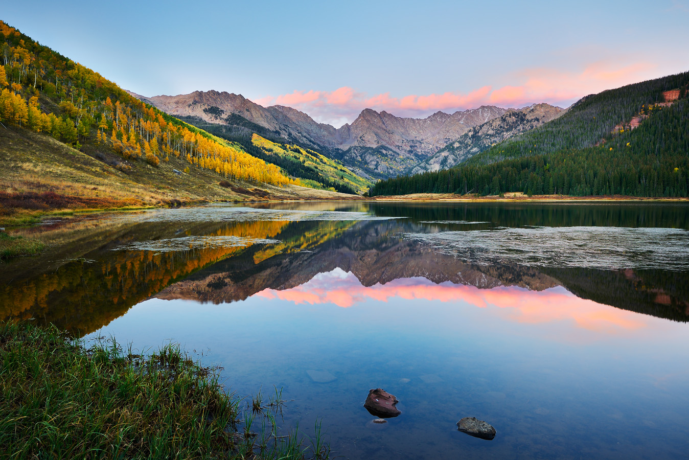 Piney Lake at Sunset near Vail Colorado