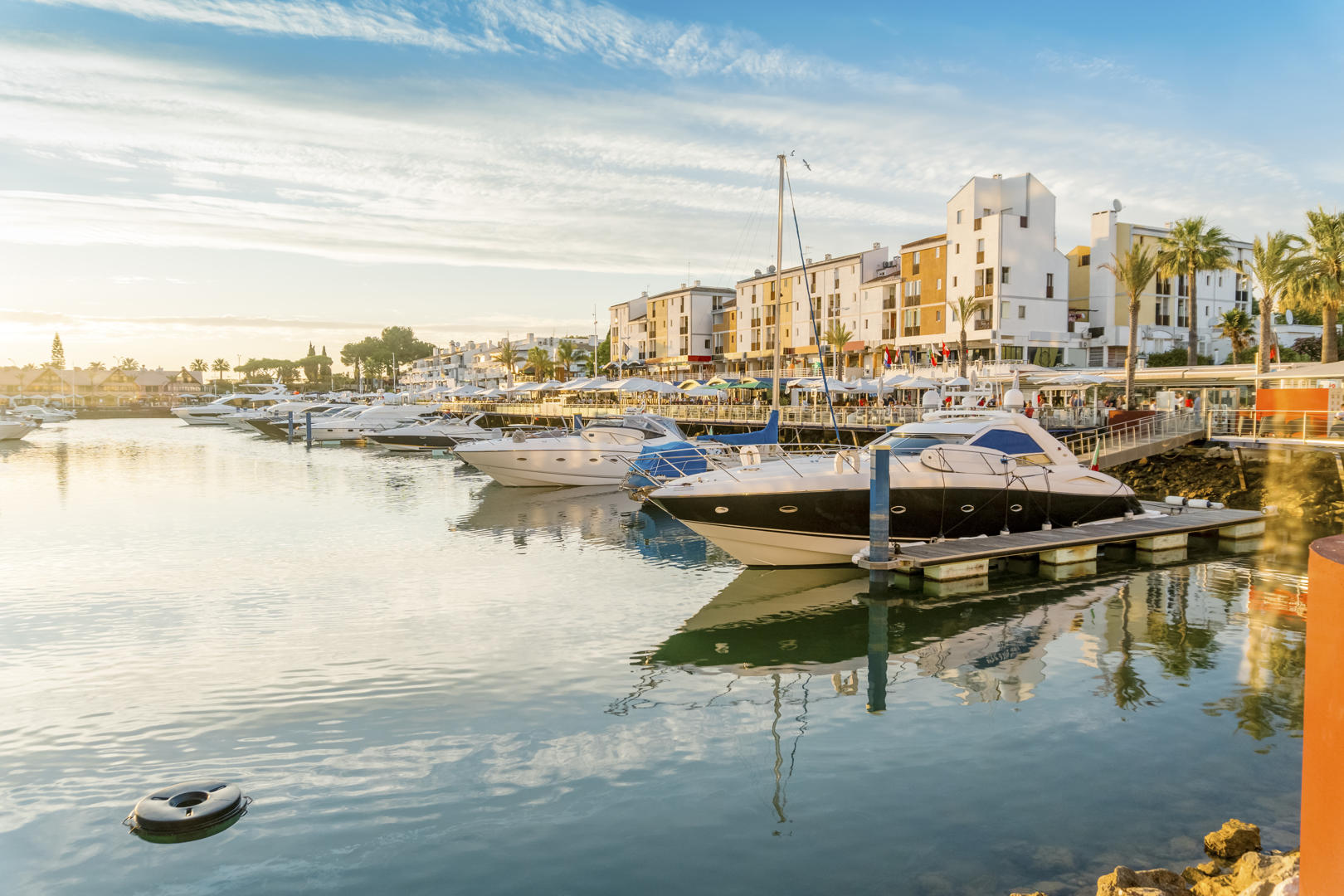 Beautiful marina in touristic Vilamoura, Quarteira, Algarve, Portugal