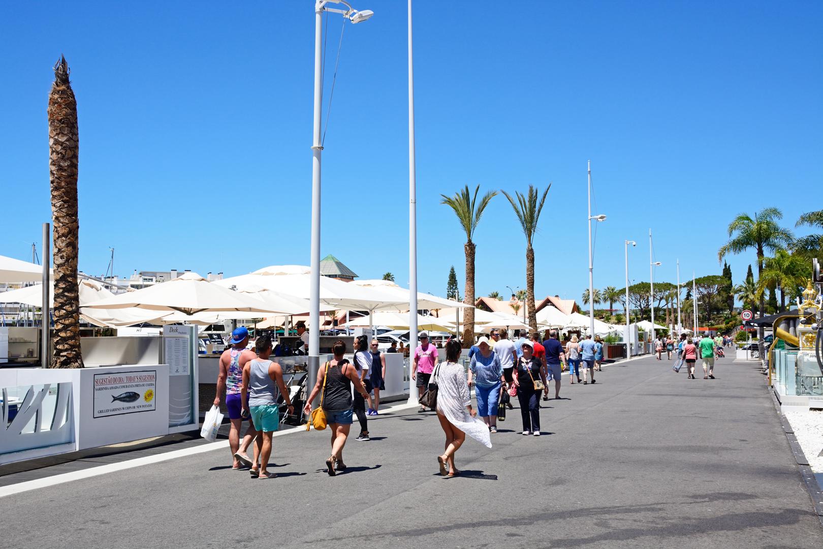 Vilamoura promenade, Algarve, Portugal.